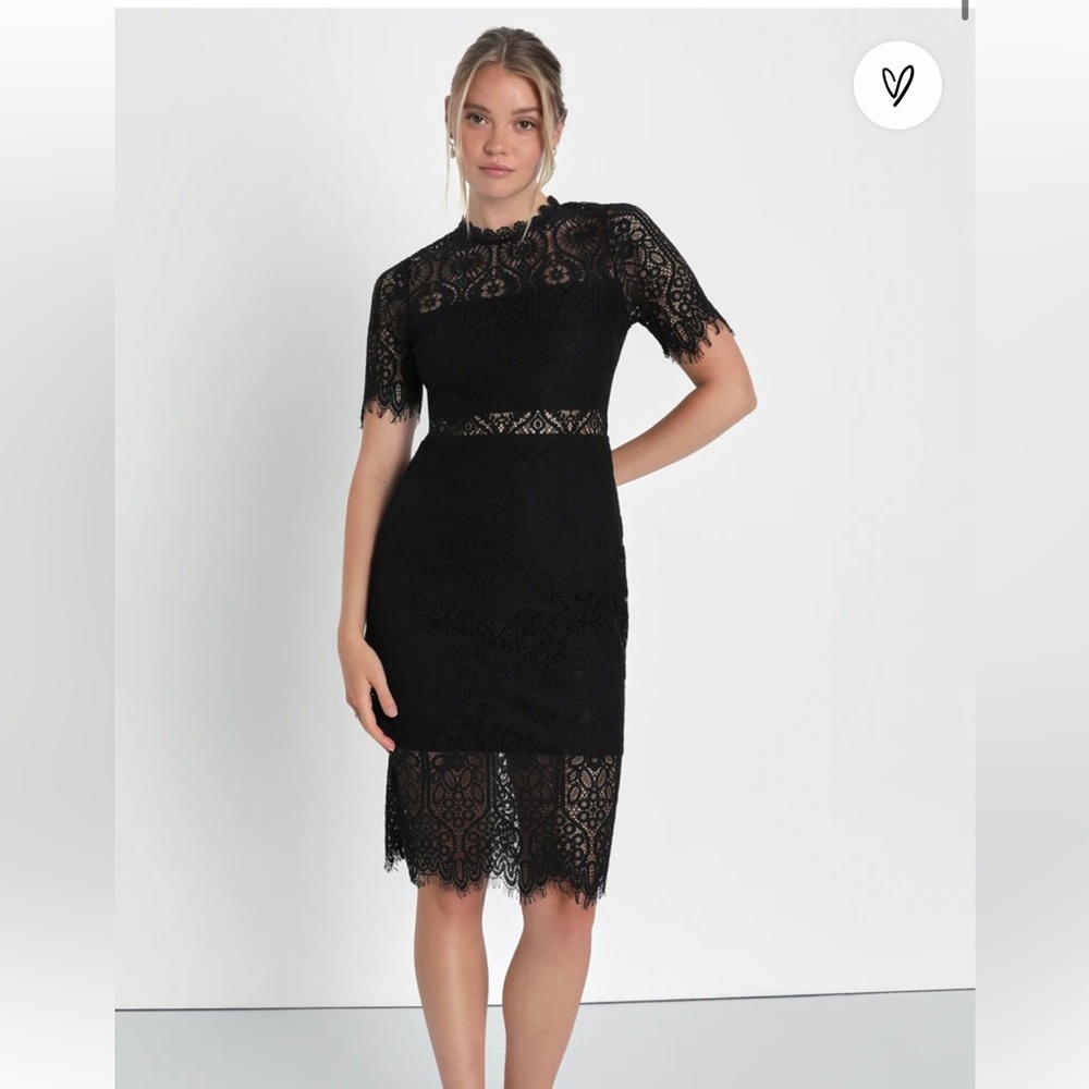 Lulus black lace dress
